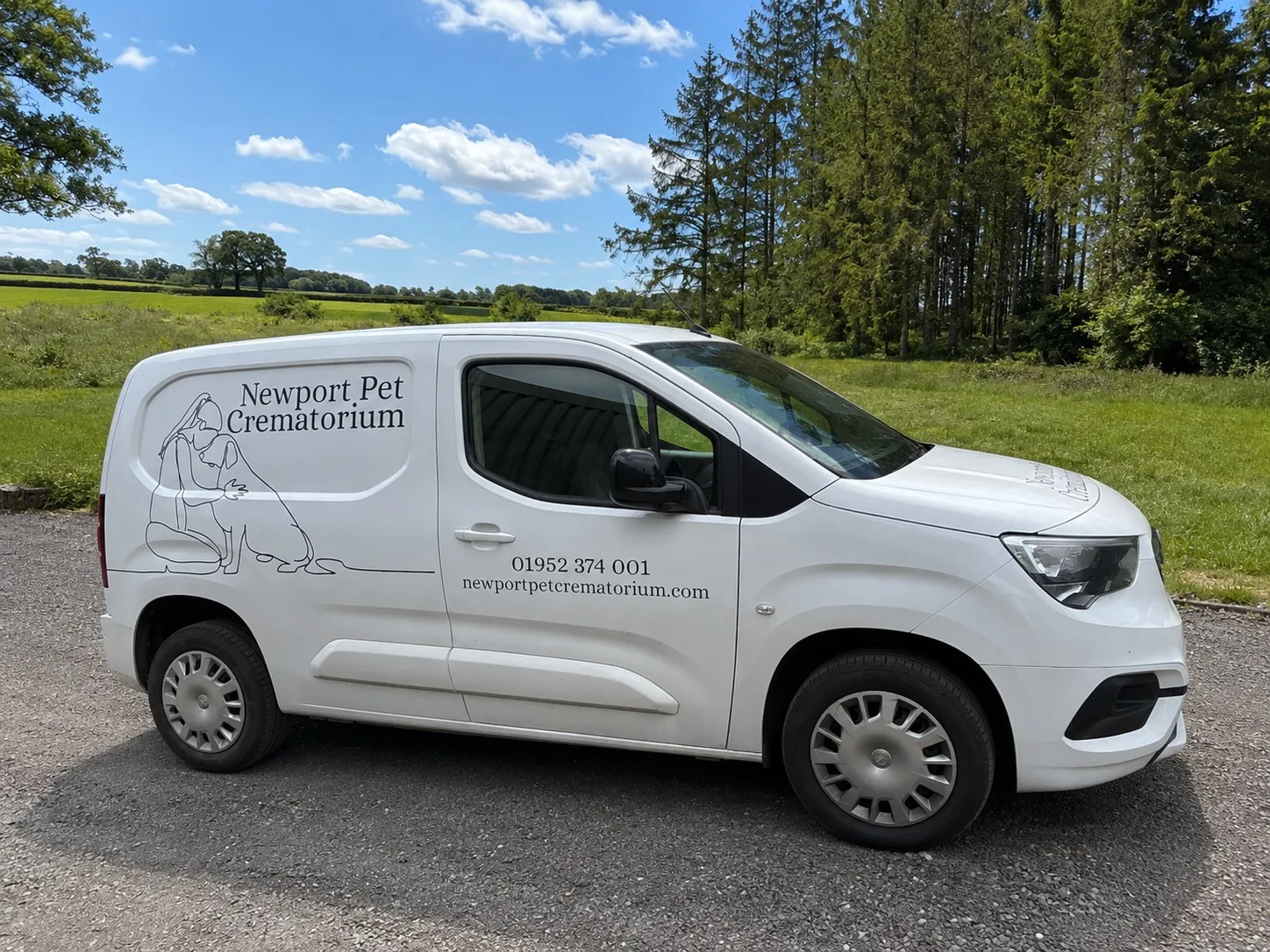 Our Newport Pet Crematorium van, used to collect pets from home and from vets